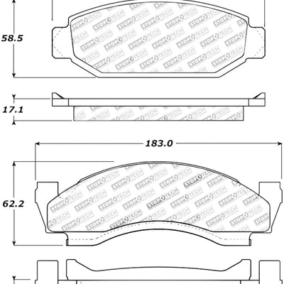 StopTech Performance 72-74 Ford Gran Torino / Ranchero / Thunderbird Front Brake Pads