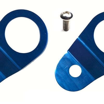 Torque Solution Radiator Mount Combo (Blue) : Mitsubishi Evolution 7/8/9