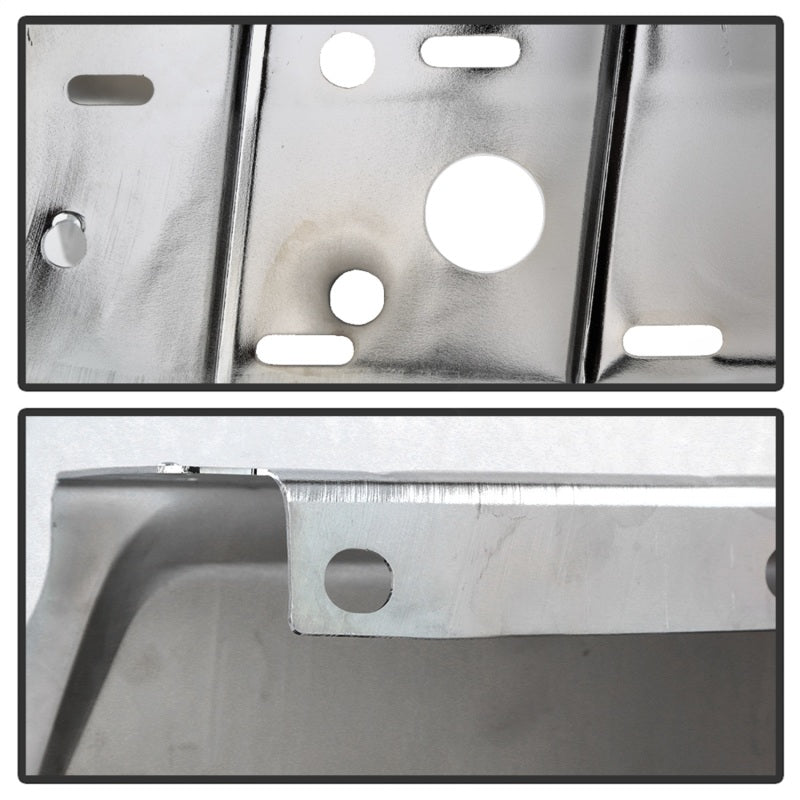 xTune 17-19 Ford F250/ F350 Rear Left Bumper Cap End w/ Sensor Hole - Chrome RB-FF25017-BEWS-L