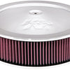 K&N 14in Red Custom Air Cleaner Assembly - 5.125in ID x 14in OD x 3.75in H x 1.25in Drop Base