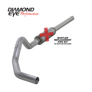 Diamond Eye KIT 4in Catback MFLR RPLCMENT PIPE Single AL: 2004.5-2007.5 DODGE CUMMINS 600