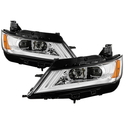 xTune 14-18 Chevy Impala (Excl Limited) DRL Halogen Projector Headlights - Chrm (PRO-JH-CIM15-LB-C)