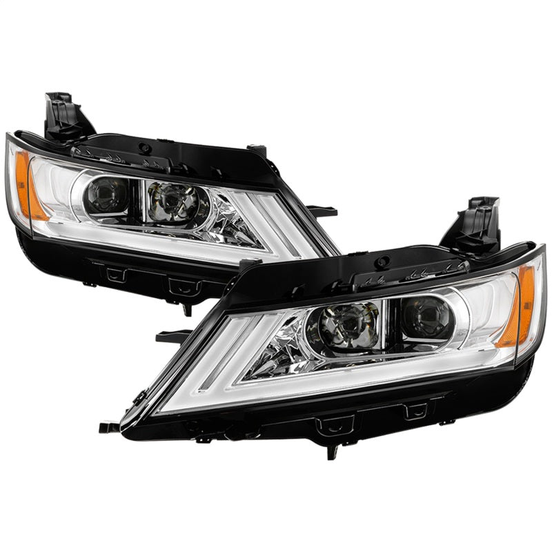 xTune 14-18 Chevy Impala (Excl Limited) DRL Halogen Projector Headlights - Chrm (PRO-JH-CIM15-LB-C)
