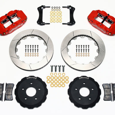 Wilwood Narrow Superlite 6R Front Hat Kit 13.06in Red Backdraft Cobra (BMW E36 Based)