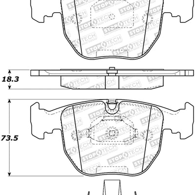 StopTech Sport Brake Pads w/Shims and Hardware - Front