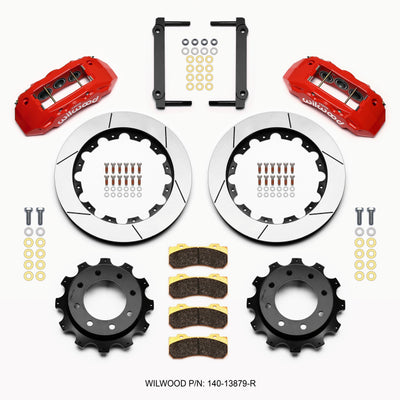 Wilwood TX6R Rear Kit 16.00in Red 1999-2010 GM Trk 2500 HD 4.84 Cntr