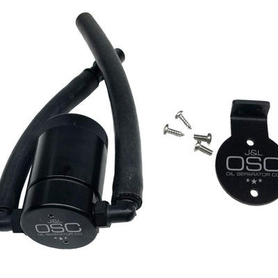 J&L 99-04 Ford Lightning Driver Side Oil Separator 3.0 - Black Anodized