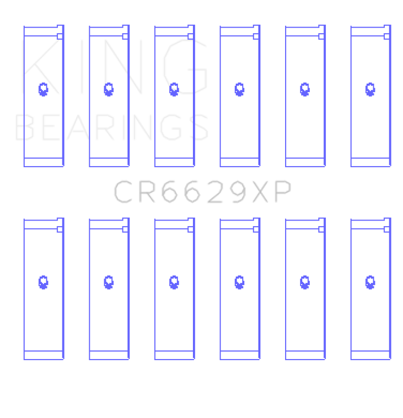 King Engine Bearings Mitsubishi 6G72 (Size 0.25) Connecting Rod Bearing Set