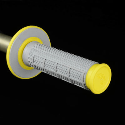 Renthal MX Dual Compound Grips Tapered 1/2 Waffle - Grey/ Yellow