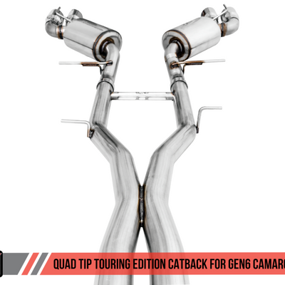 AWE Tuning 16-19 Chevy Camaro SS Res Cat-Back Exhaust -Touring Edition (Quad Chrome Silver Tips)
