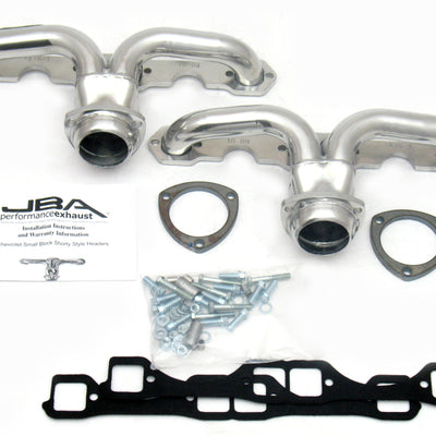 JBA 57-74 Chevrolet Corvette 265-400 SBC 1-5/8in Primary Silver Ctd Tight Tuck Header