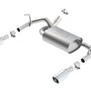 Borla 12-14 Jeep Wrangler JK 2Dr & 4Dr Rear Section ATAK Single Sqaure Rolled Angle-Cut Exit Exhaust