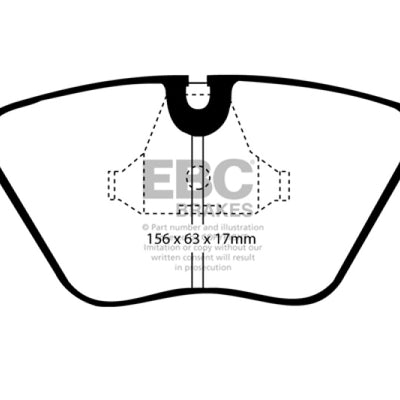EBC 89-91 Audi 200 2.2 Turbo (ATE) Redstuff Front Brake Pads