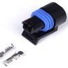 Haltech Delphi 2 Pin GM Style Coolant Temp Connector Black Plug & Pins