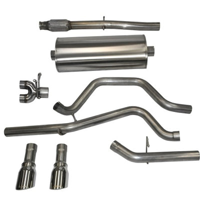 Corsa 14-19 GMC Sierra/Chevy Silv 1500 Crew Cab/Std. Bed 5.3L V8 Polished Sport Dual Rear CB Exhaust