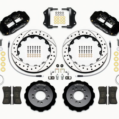 Wilwood Narrow Superlite 6R Front Hat Kit 12.88in Drilled 2013-Up Ford Focus ST w/ Lines