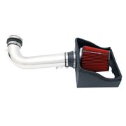Spectre 09-10 Ford F150 V8-4.6L F/I Air Intake Kit - Polished w/Red Filter