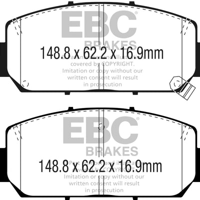 EBC 16+ Acura ILX 2.4 Redstuff Front Brake Pads