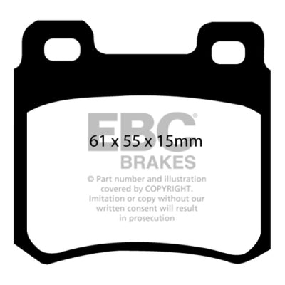 EBC 94-95 Mercedes-Benz C220 (W202) 2.2 Ultimax2 Rear Brake Pads