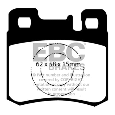 EBC 98-00 Mercedes-Benz E300 TD 3.0 TD Redstuff Rear Brake Pads