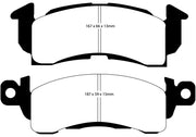 EBC 85-90 Chevrolet Astro Van 2WD Greenstuff Front Brake Pads