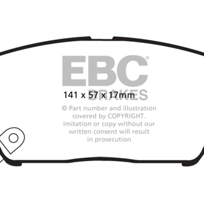 EBC 09+ Hyundai Genesis Coupe 2.0 Turbo Yellowstuff Front Brake Pads