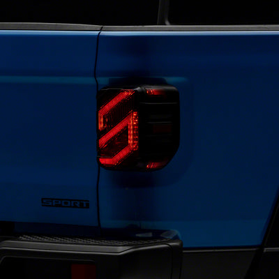 Raxiom 20-23 Jeep Gladiator JT Axial Series LED Tail Lights- Blk Housing (Smoked Lens)