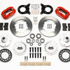 Wilwood Forged Dynalite Front Kit 11.00in Red 1965-1969 Mustang Disc & Drum Spindle