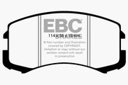 EBC 02-05 Mitsubishi Lancer 2.0 ES Yellowstuff Front Brake Pads