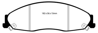 EBC 02-05 Cadillac CTS 2.6 Redstuff Front Brake Pads