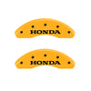 MGP 4 Caliper Covers Engraved Front & Rear Honda Yellow finish black ch