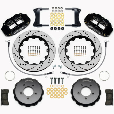 Wilwood Narrow Superlite 6R Front Hat Kit 14.00in Drilled 2005-Up Mazda Miata w/ Lines