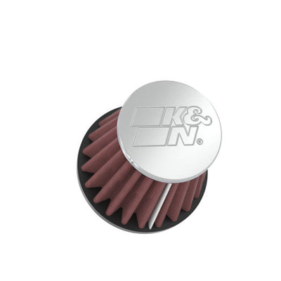 K&N Universal Chrome Filter-Round Tapered-1.688in Flange ID x 2in Top OD x 3in Base OD x 2.75in H