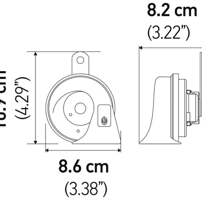 Hella 12V Twin Trumpet Horn Kit with Bracket - Toyota