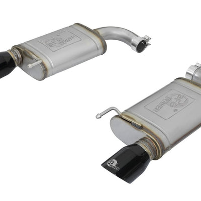 aFe MACHForce XP 2.5in 409 Stainless Axle Back Exhaust w/ Black Tips 15-17 Ford Mustang I4-2.3L (t)