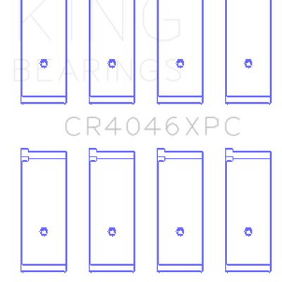 King Honda B20B4 / B20Z2 / D16 Series ZC 16V (Size 0.25 Oversized) Coated Rod Bearing Set