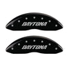 MGP 4 Caliper Covers Engraved Front & Rear Daytona Black finish silver ch