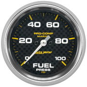 Autometer Marine Carbon Fiber 2-5/8in 100 PSI Digital Stepper Motor Fuel Pressure Gauge
