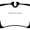 EBC 09-12 Porsche 911 (997) (Cast Iron Rotor only) 3.6 Carrera 2 Redstuff Rear Brake Pads