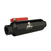 Aeromotive In-Line AN-10 Filter w/Shutoff Valve 100 Micron SS Element - Black Anodize Finish