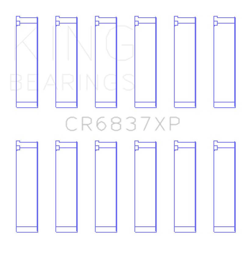 King Engine Bearings Honda J30/J35 Connecting Rod Bearing Set (Set of 6)