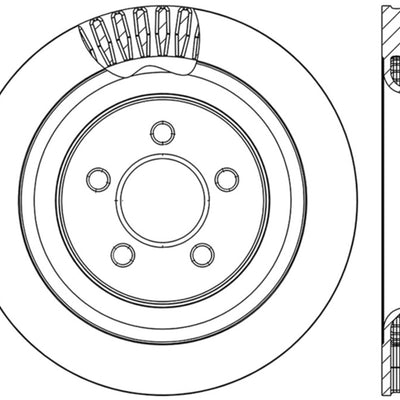 StopTech Cross Drilled Sport Brake Rotor - 2015 Ford Mustang - Rear Left