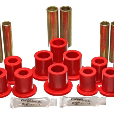 Energy Suspension Fd Rr Spring Bush Set Complete - Red