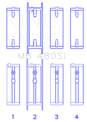 King Engine Bearings Buick 90-96 L27 V6 Main Bearing Set