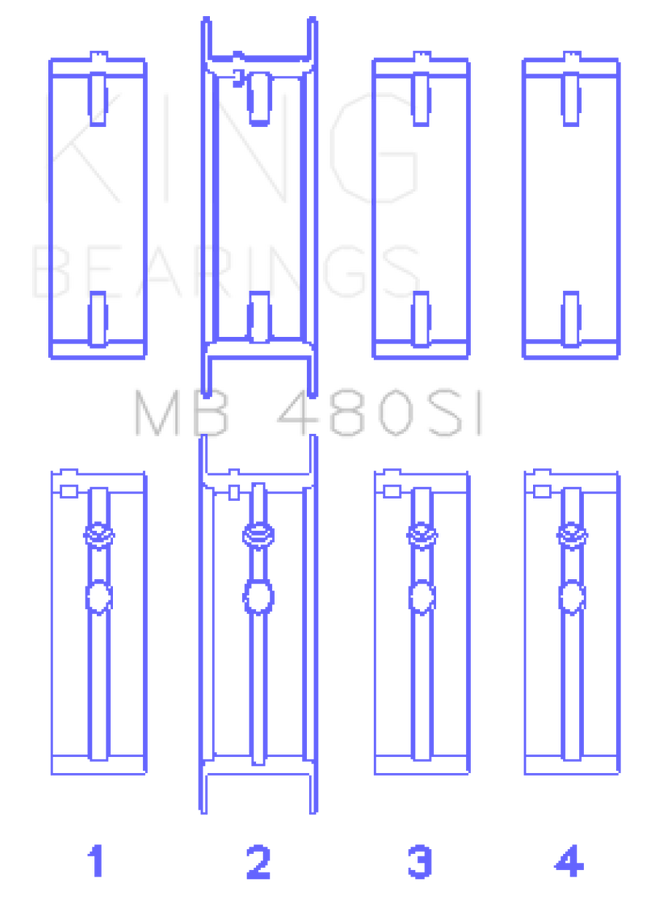 King Engine Bearings Buick 90-96 L27 V6 Main Bearing Set