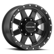 Raceline 935B Defender 16x6in / 8x165.1 BP / 0mm Offset / 4.90mm Bore - Satin Black Wheel