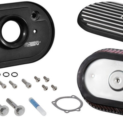 K&N Street Metal Intake System for 02-06 Harley-Davidson Road King F/I 88cl Side Draft Dyna/Softail