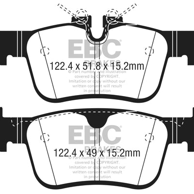 EBC 2017+ Volvo S90 2.0L Turbo Redstuff Rear Brake Pads