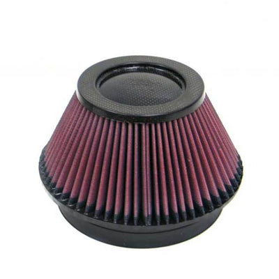 K&N Universal Round Tapered Carbon Fiber Air Filter 6in Flg ID Centered/7.5in B OD/4.5in T OD/4in H