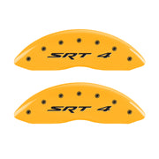 MGP 4 Caliper Covers Engraved Front & Rear SRT4 Yellow finish black ch